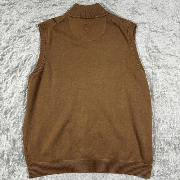 Cyprus Links 90s Golf Sweater Vest XL Chocolate Brown Fisherman Grandpa Indie - Picture 6 of 8